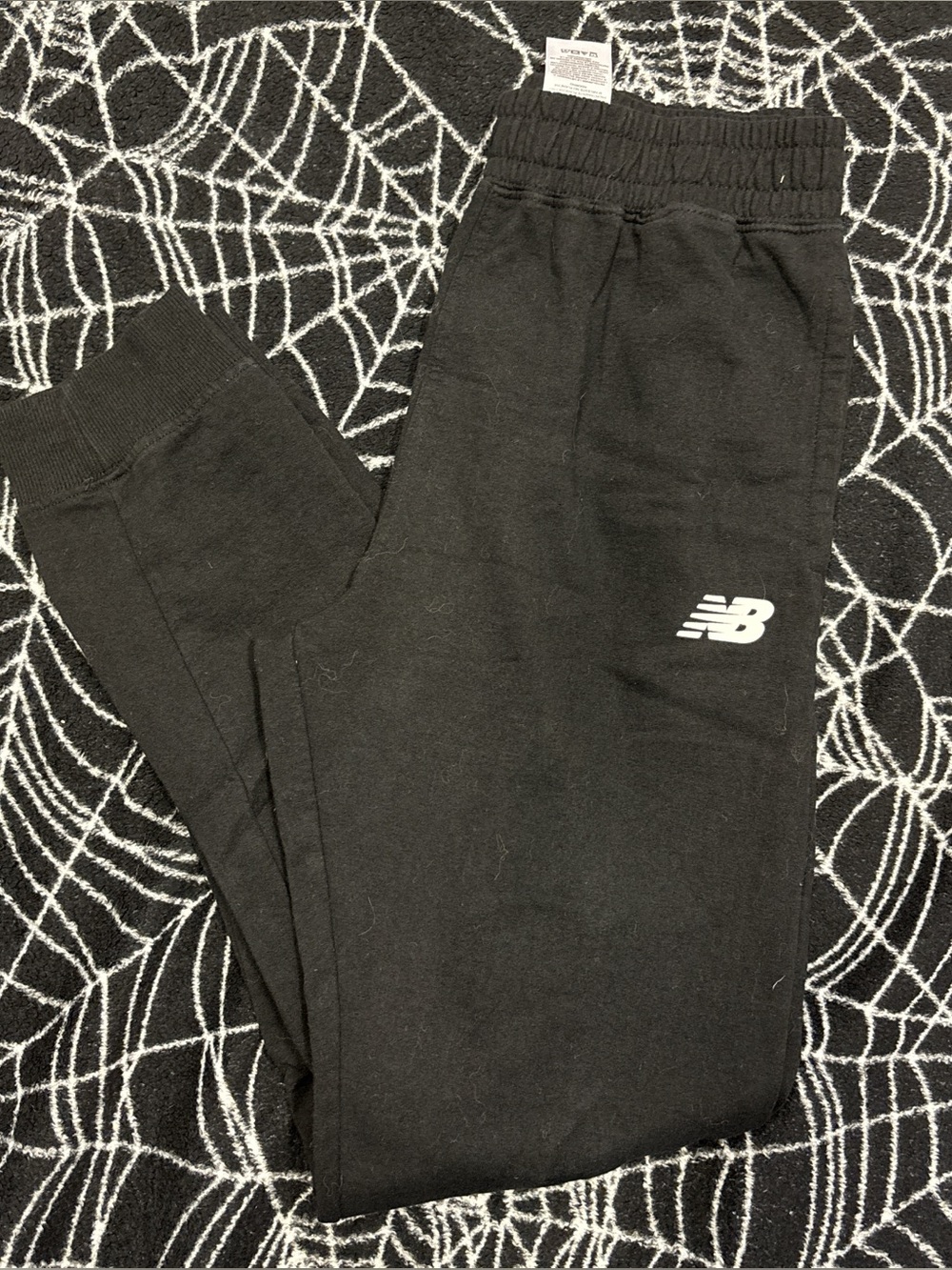 Boys New Balance Black Logo Sweatpants